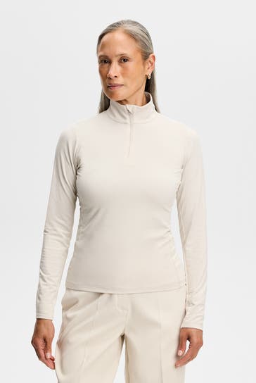 J.LINDEBERG 'Tour Tech' Half-Zip Sweater, greige