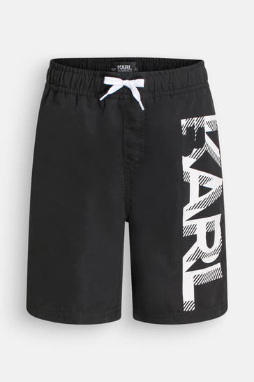 KARL LAGERFELD Badehose schwarz