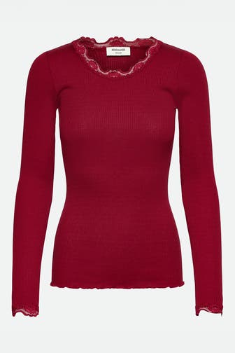 ROSEMUNDE Seidenmix-Longsleeve 'Babette' kirschrot