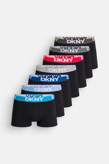 DKNY Pack of 7 'Seattle' Boxer Shorts, black