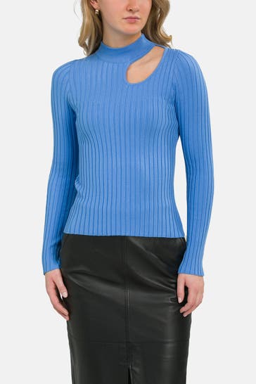 RIANI Feinstrickpullover blau