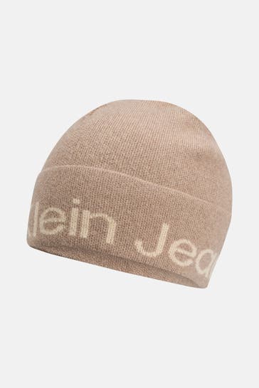 CALVIN KLEIN Wollmix-Mütze zweifarbig