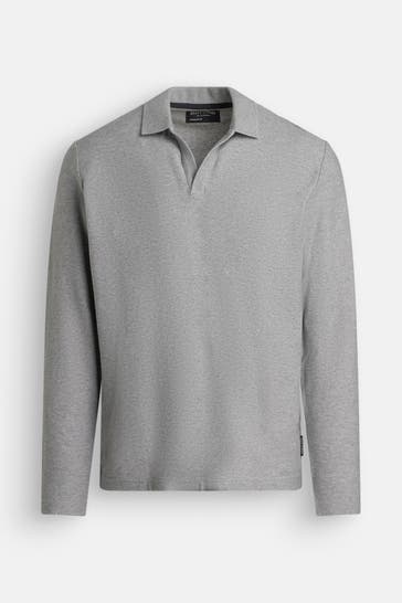 MARC O'POLO DENIM Langarm-Polo grau