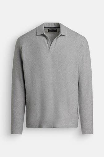 MARC O'POLO DENIM Langarm-Polo grau
