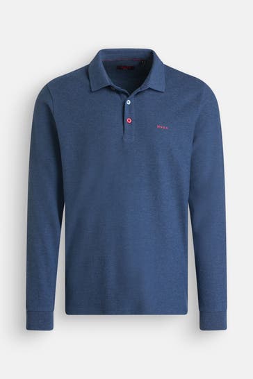 NEW ZEALAND AUCKLAND Langarm-Polo azurblau