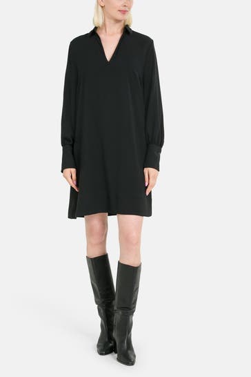 0039 ITALY Blusenkleid 'Maxi LA' schwarz