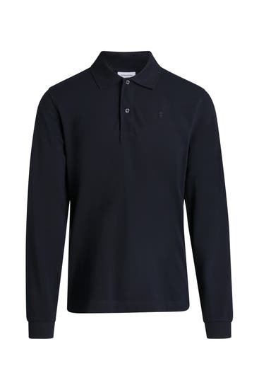 SEIDENSTICKER - Langarm-Polo dunkelblau