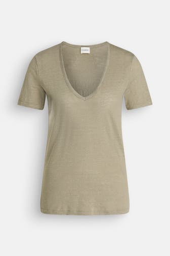 CLOSED Leinen-Shirt graugrün