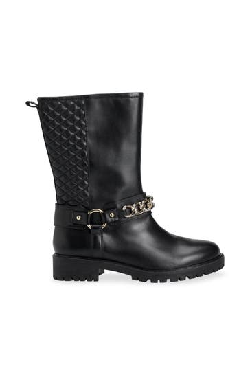 GEOX Lederstiefel 'Hoara' schwarz