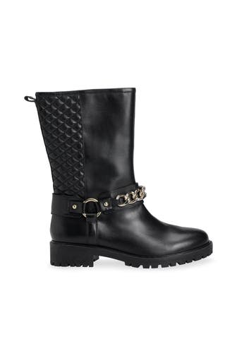 GEOX Lederstiefel 'Hoara' schwarz