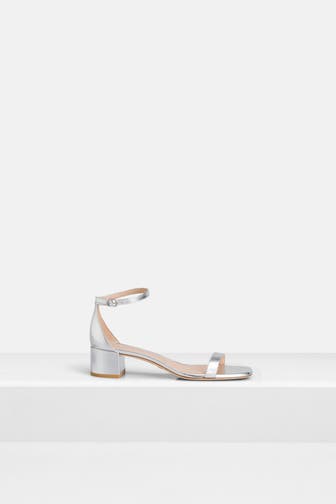 STUART WEITZMAN Sandaletten 'Nudist' silber