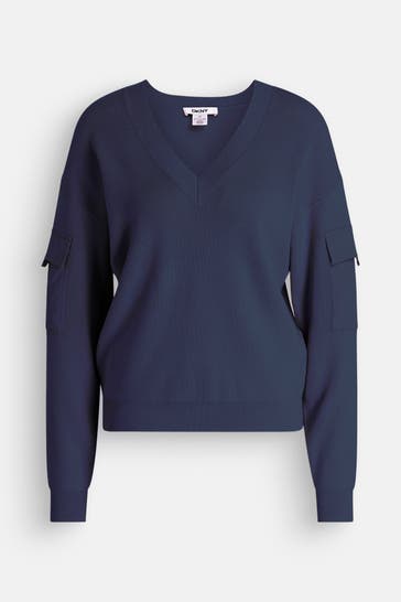 DKNY Strickpullover dunkelblau
