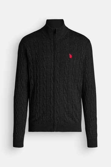 U.S. POLO ASSN. Strickjacke schwarz