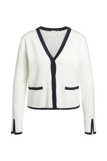 S.OLIVER BLACK LABEL Strickjacke offhwite