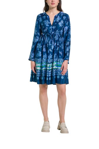 REPLAY Kleid dunkelblau gemustert