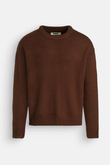 WOODBIRD Strickpullover rostbraun