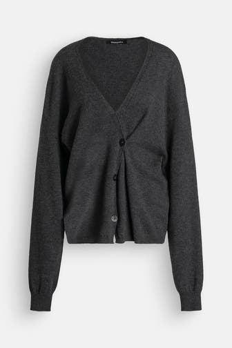 BLACK PALMS Wollmix-Cardigan 'Cashi' anthrazit