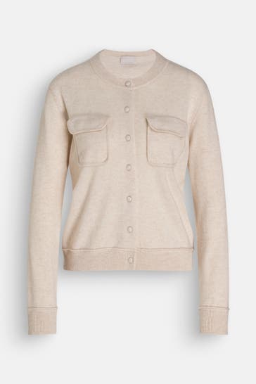 HEMISPHERE Kaschmir-Strickjacke sand