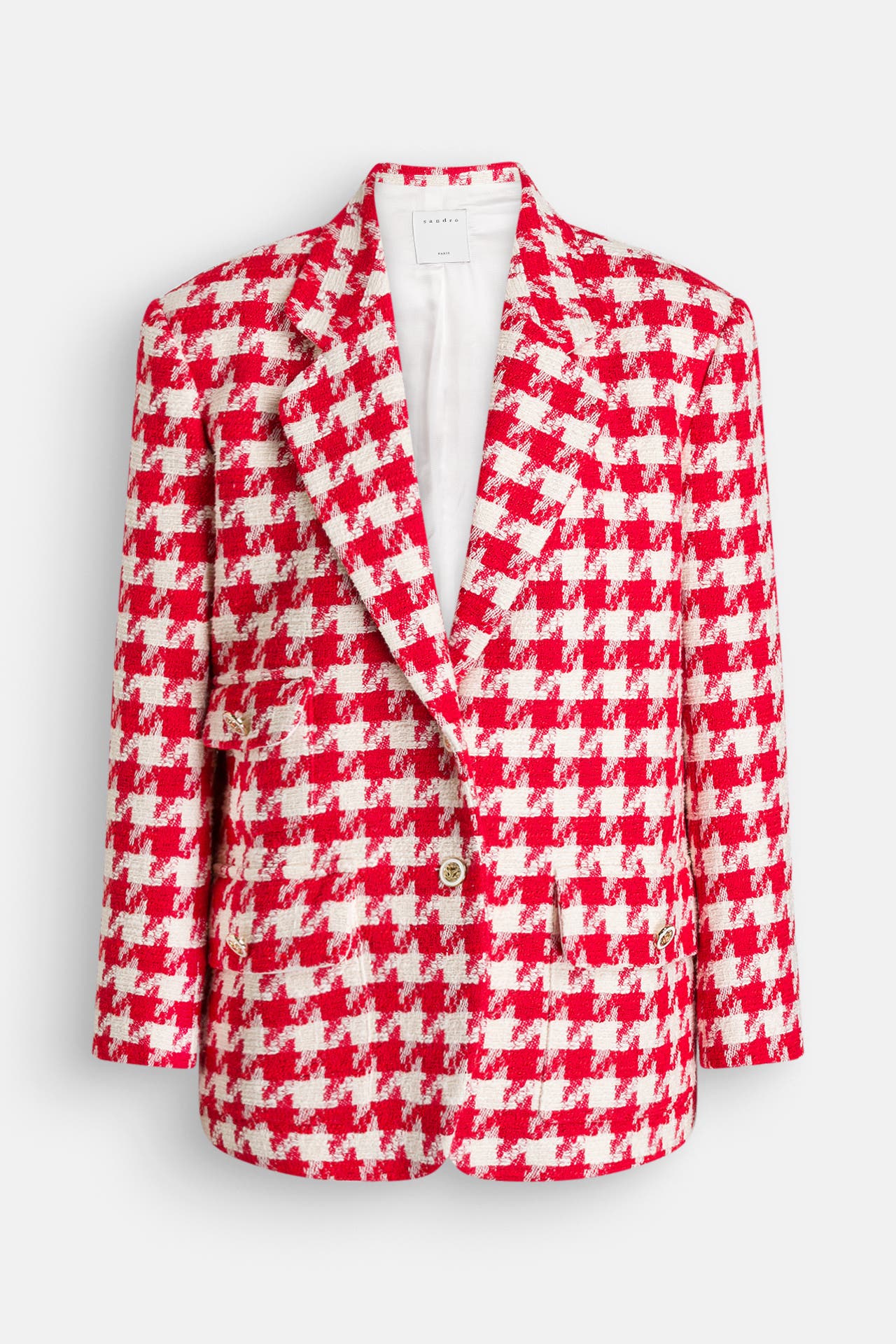 SANDRO Bouclé-Blazer kariert, Bild 1