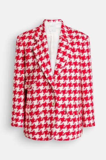 SANDRO Bouclé-Blazer kariert