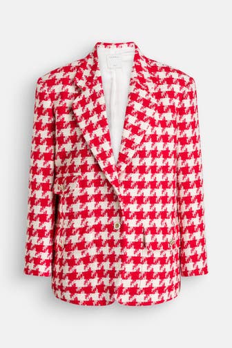 SANDRO Bouclé-Blazer kariert