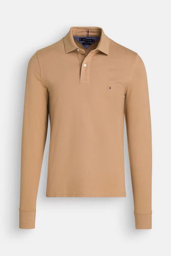 TOMMY HILFIGER Langarm-Polo camel