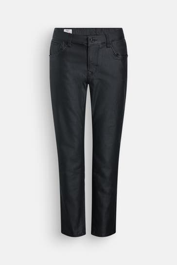 PEPE JEANS Kunstlederhose schwarz