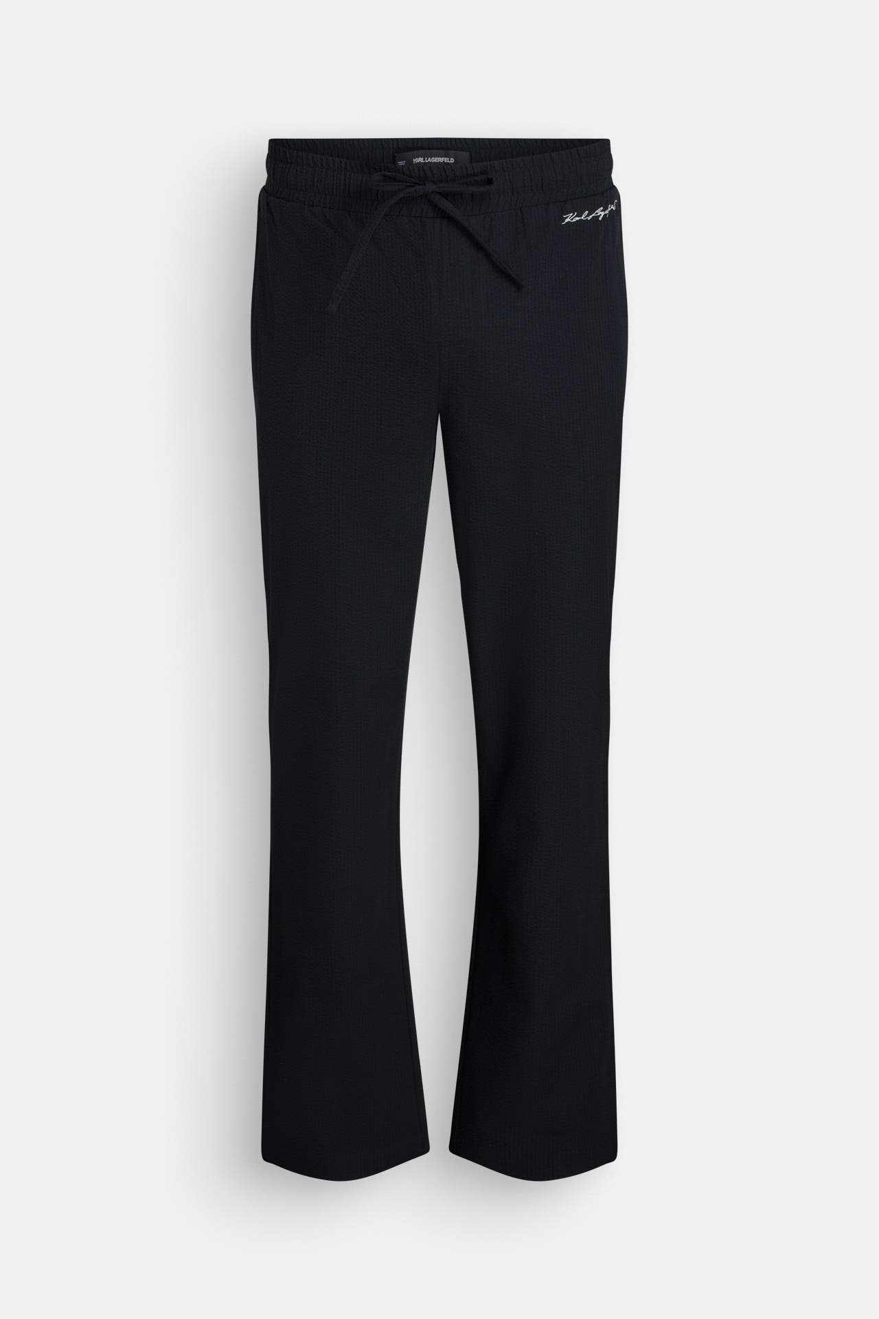 KARL LAGERFELD Seersucker-Hose schwarz, Bild 1