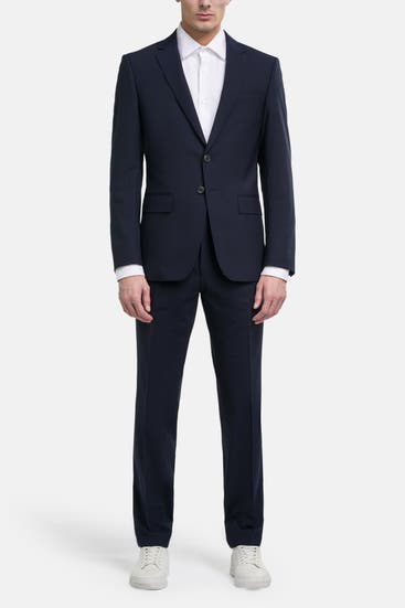 BOSS - Wollmix-Anzug 'Huge' dunkelblau