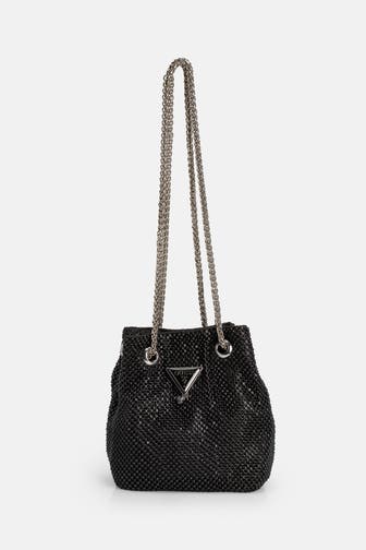 GUESS Schultertasche 'Lua' schwarz