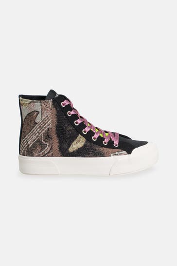 DESIGUAL Sneaker 'Crush Fake' schwarz gemustert