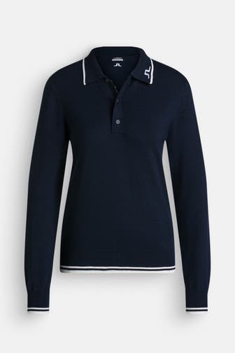 J.LINDEBERG SPORTSWEAR Langarm-Polo 'Mimmi' schwarzbau