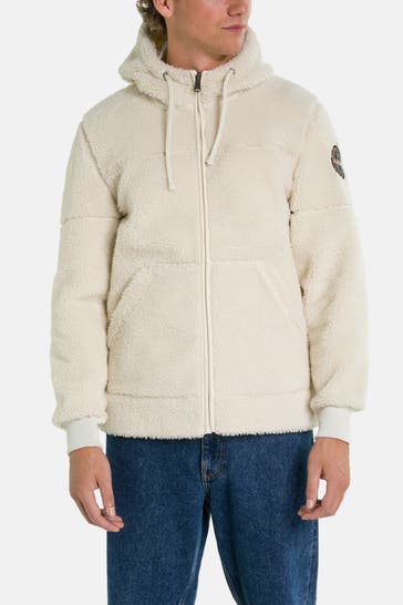 NAPAPIJRI Teddyfleece-Jacke ecru
