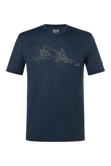 SUPER.NATURAL T-Shirt 'Kanulines' nachtblau