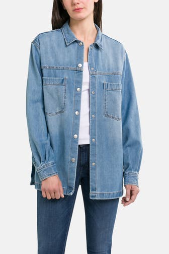REPLAY Overshirt hellblau