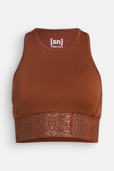 SUPER.NATURAL Top 'Arabesque' rotbraun