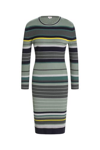 S.OLIVER Strickkleid grün gestreift