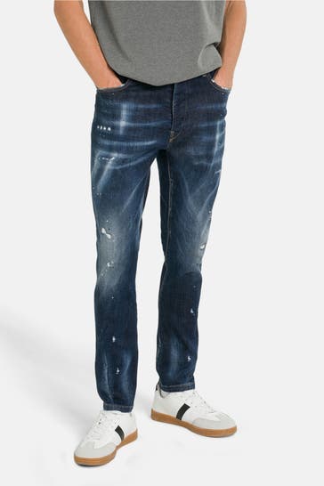 ELIAS RUMELIS Jeans dunkelblau tapered