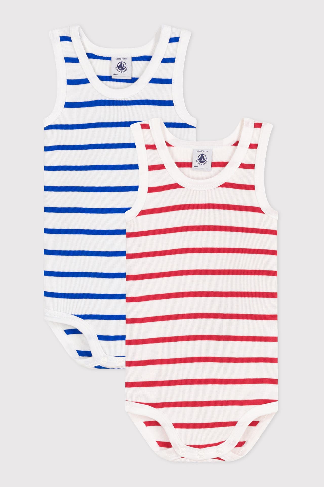 PETIT BATEAU 2er-Pack Bodies gestreift, Bild 1