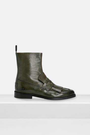 MELVIN & HAMILTON Lederstiefeletten 'Gianna' dunkelgrün