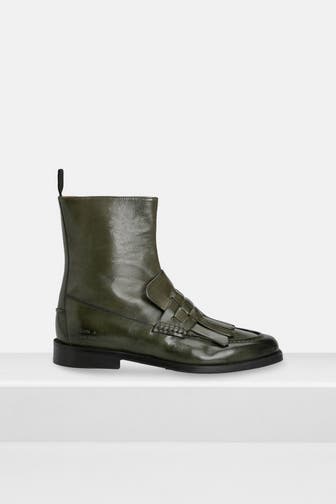 MELVIN & HAMILTON Lederstiefeletten 'Gianna' dunkelgrün