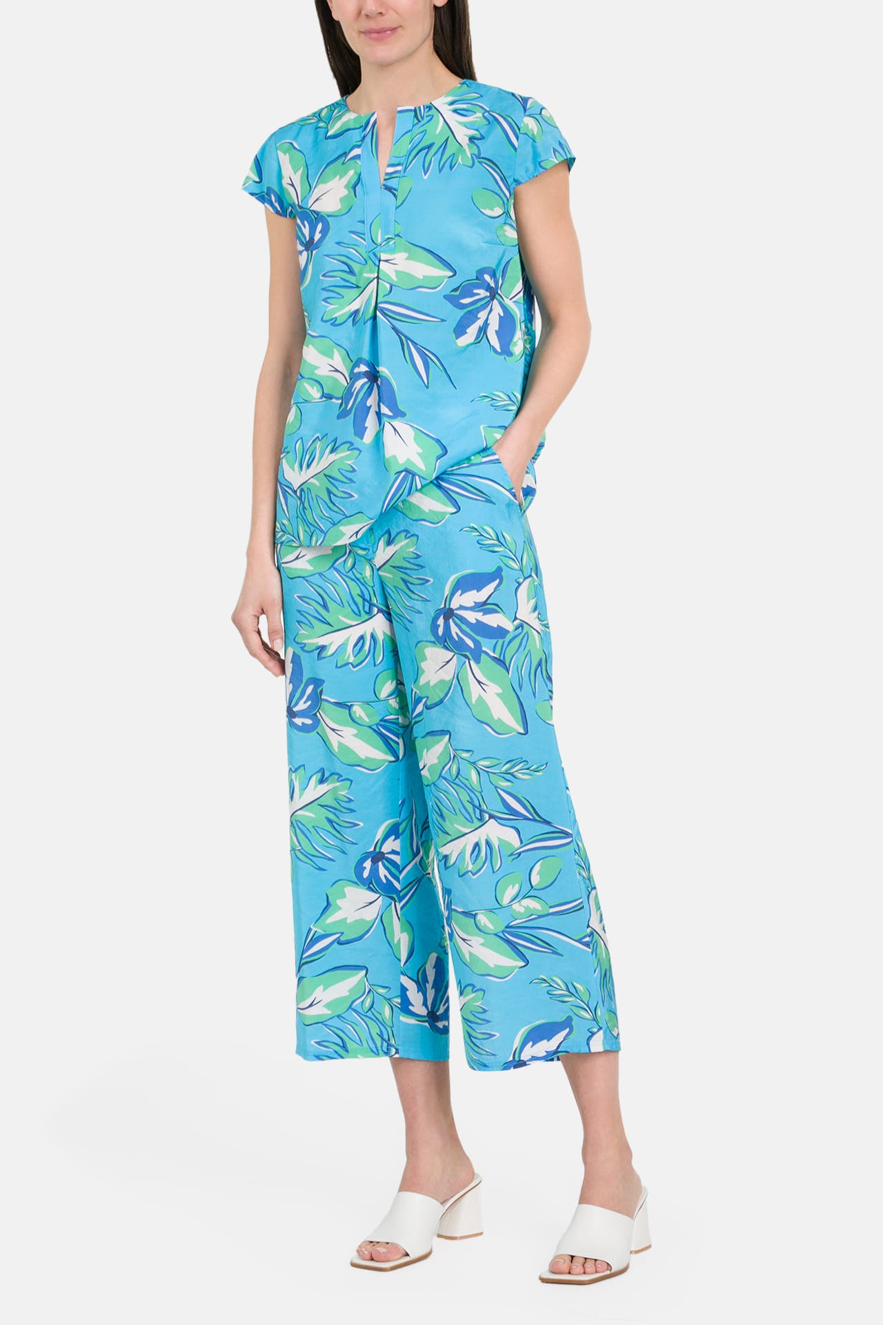 BETTY BARCLAY Culotte blau gemustert, Bild 1