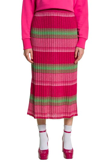 RICH & ROYAL Plisséerock gestreift