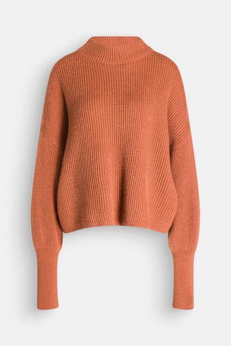 CLOSED Wollmix-Strickpullover terracotta