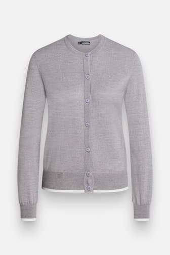 J.LINDEBERG SPORTSWEAR Wollstrickjacke 'Joanna' grau