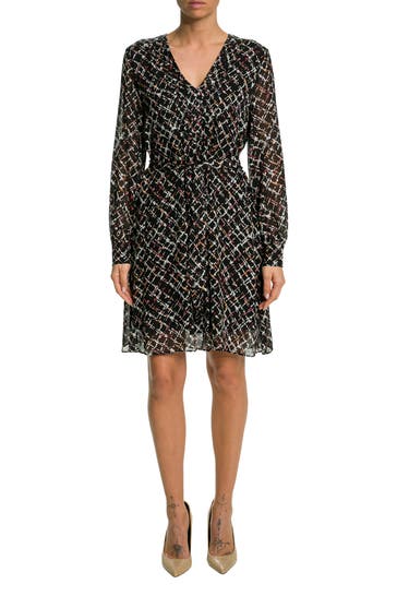 S.OLIVER BLACK LABEL Blusenkleid gemustert