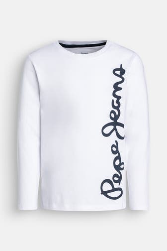 PEPE JEANS Langarmshirt 'Waldo' weiß