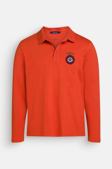 AERONAUTICA MILITARE Langarm-Polo orange