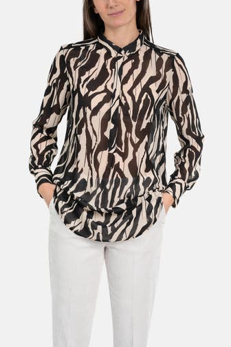 COMMA, Casual-Bluse gemustert