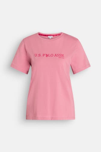 U.S. POLO ASSN. T-Shirt 'Kris' dunkelrosa